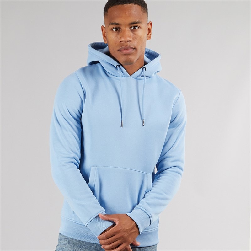 Brave Soul Mens Hugh Hoodie Arctic Blue