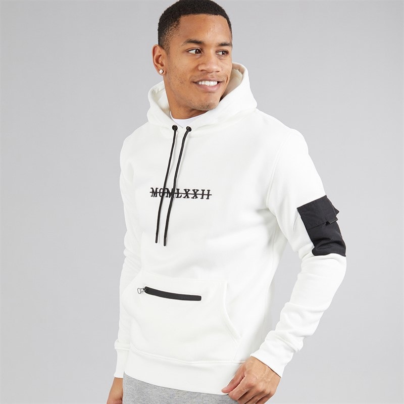 Brave Soul Mens Array Hoodie Cream - Image 1