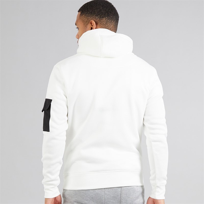 Brave Soul Mens Array Hoodie Cream - Image 2