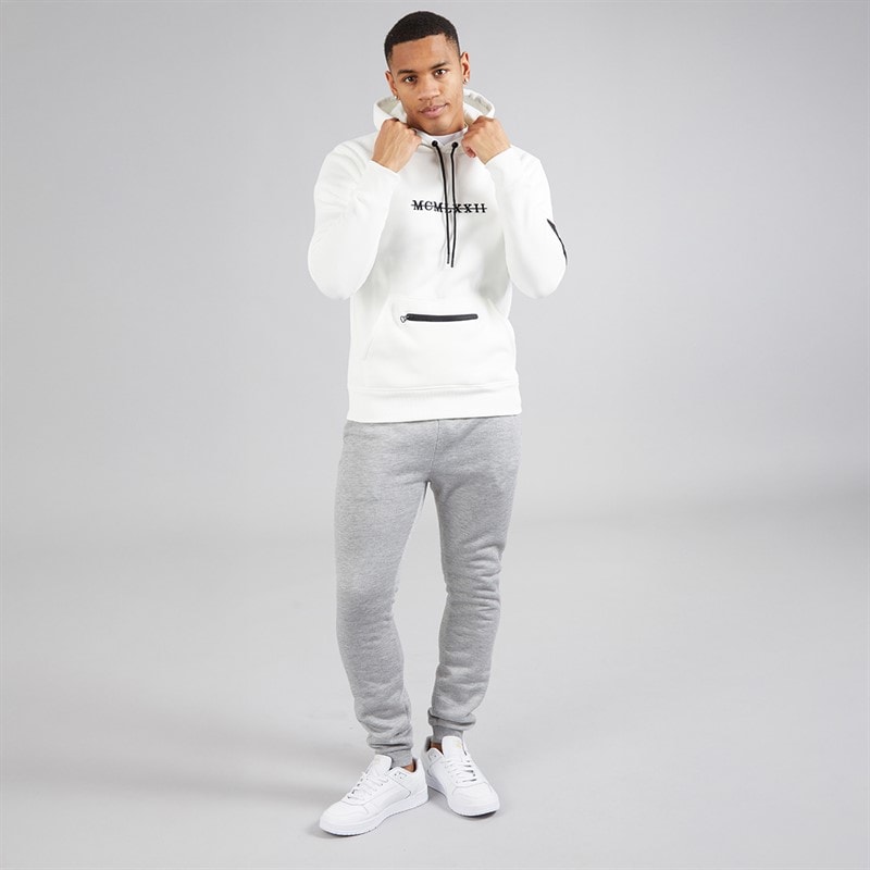 Brave Soul Mens Array Hoodie Cream - Image 3