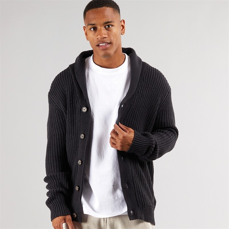 Brave Soul Mens Arkram Cardigan Midnight Navy