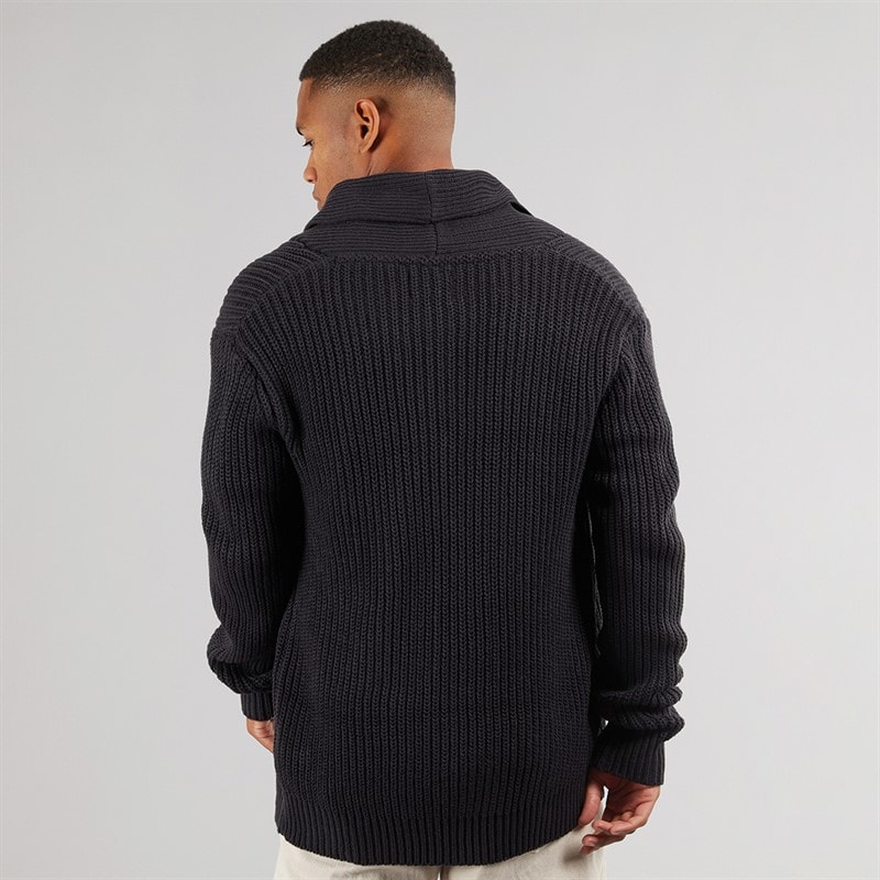 Brave Soul Mens Arkram Cardigan Midnight Navy - Image 2