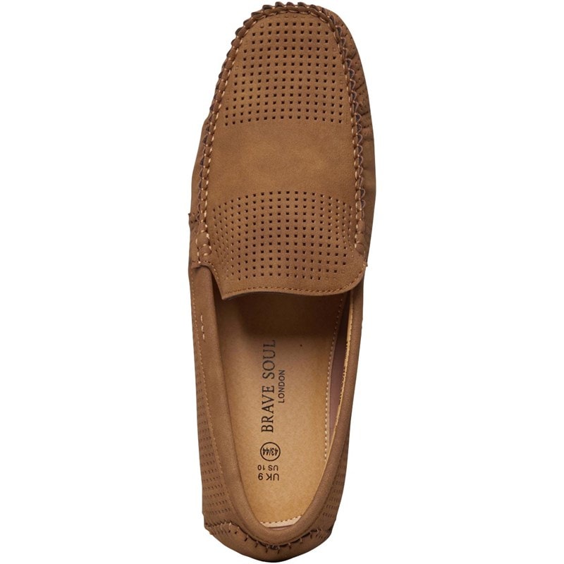 Brave Soul Mens Justin Loafers Tan - Image 4