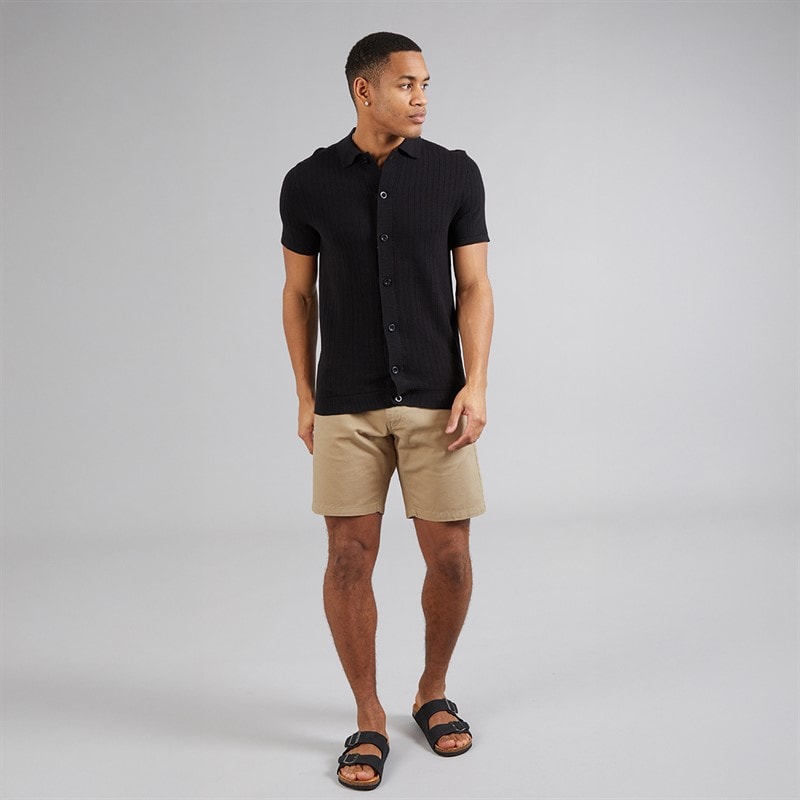 Brave Soul Mens Hansen Chino Shorts Stone - Image 3