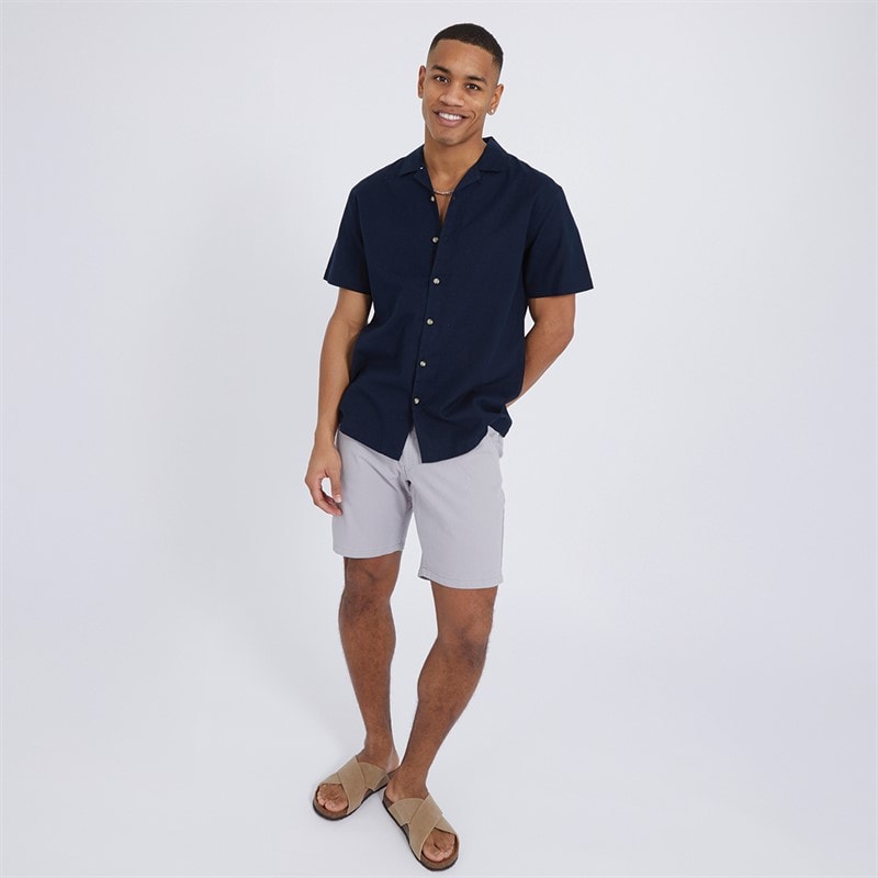 Brave Soul Mens Hansen Chino Shorts Grey - Image 3