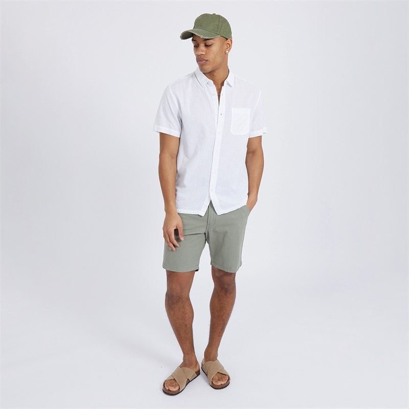 Brave Soul Mens Hansen Chino Shorts Sage - Image 3