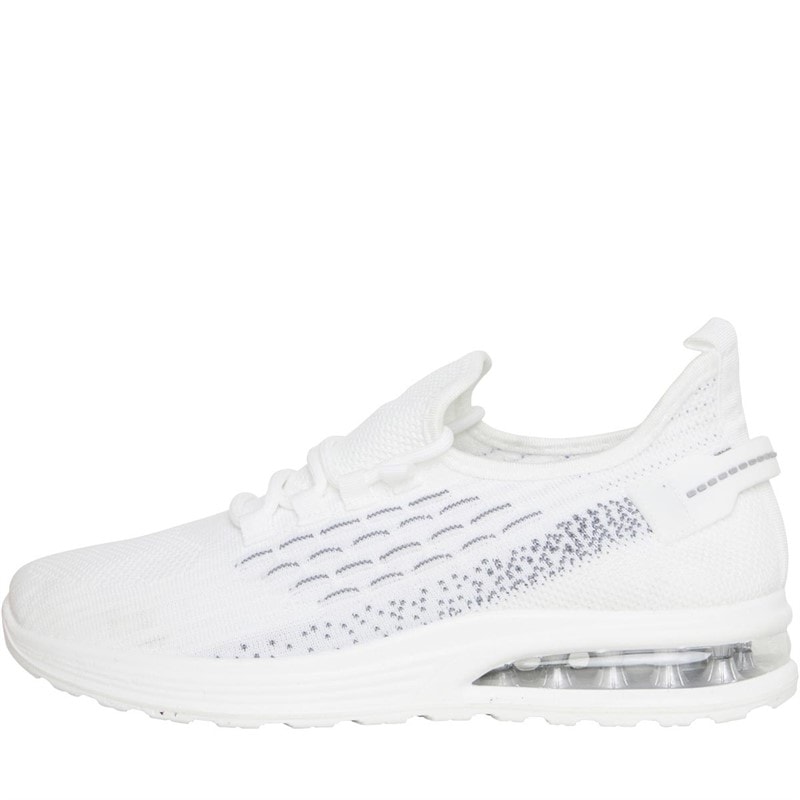 Brave Soul Mens Lakeside Bubble Trainers White Mono