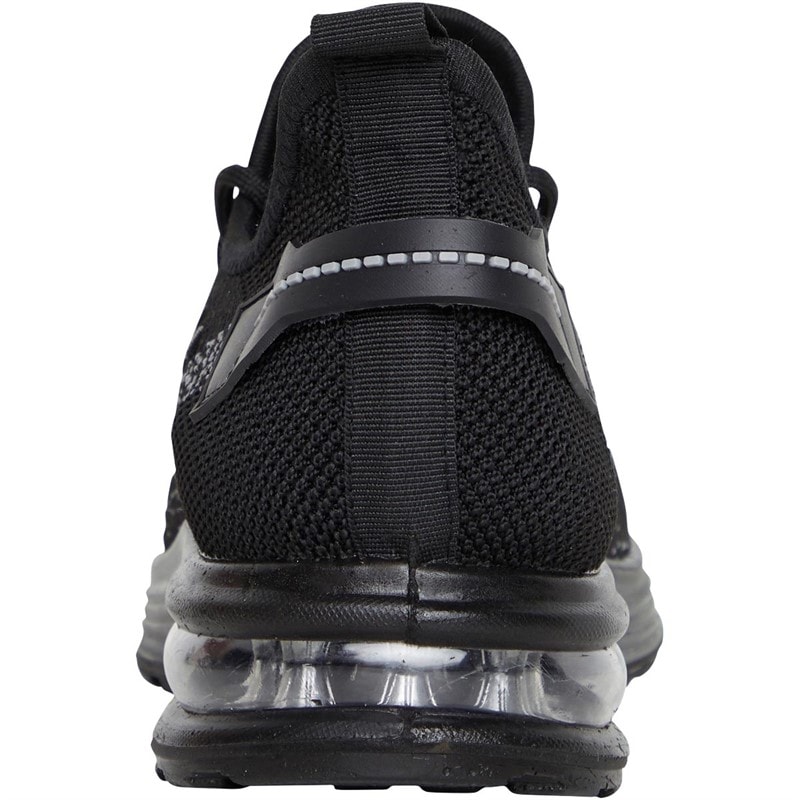 Brave Soul Mens Lakeside Bubble Trainers Black Mono - Image 3