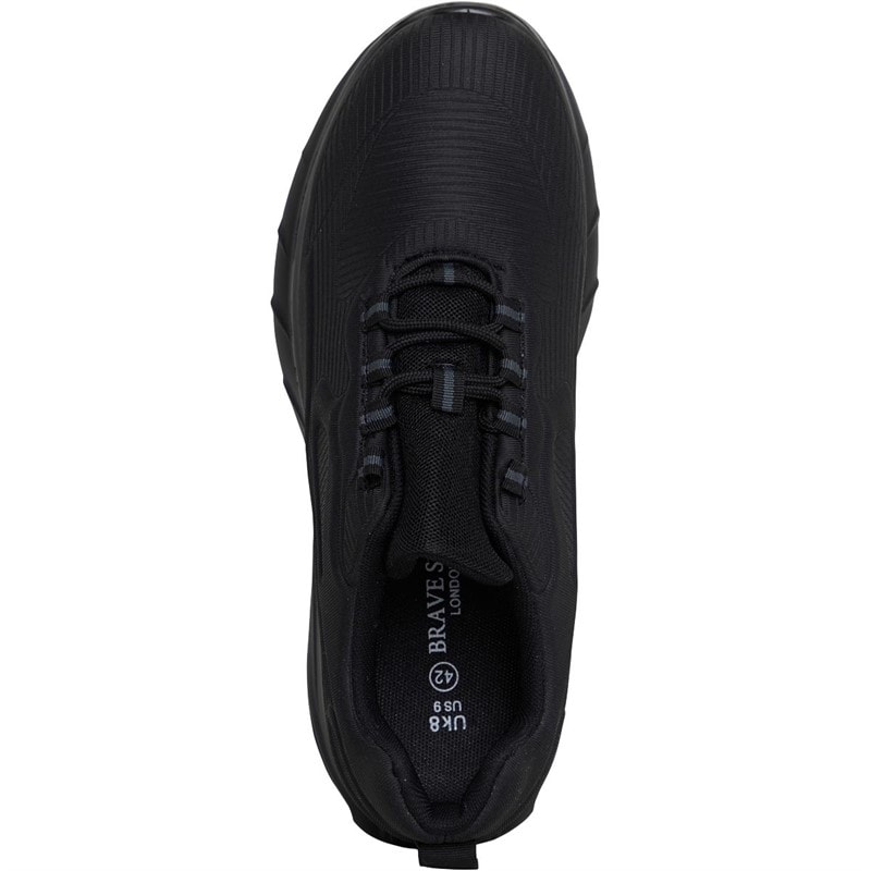 Brave Soul Mens League Bubble Trainers Black - Image 4