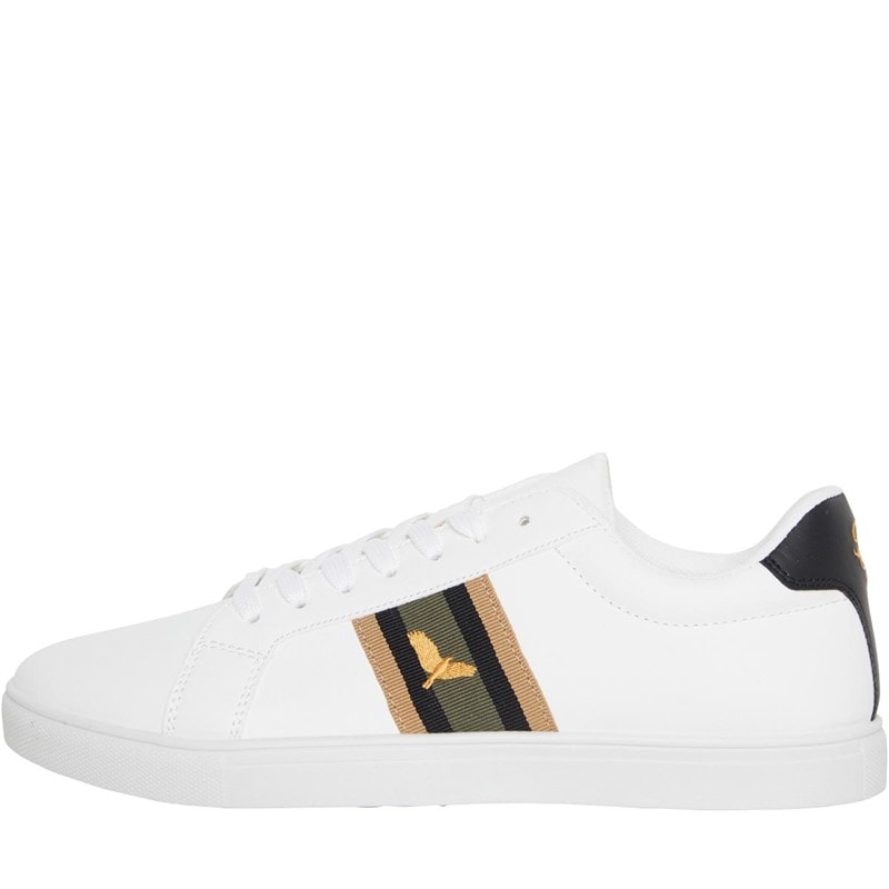 Brave Soul Mens Louie Eagle PU Pumps White/Green/Gold