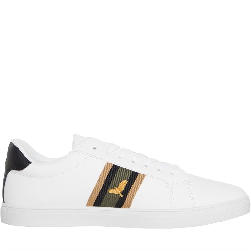 Brave Soul Mens Louie Eagle PU Pumps White/Green/Gold - Image 5