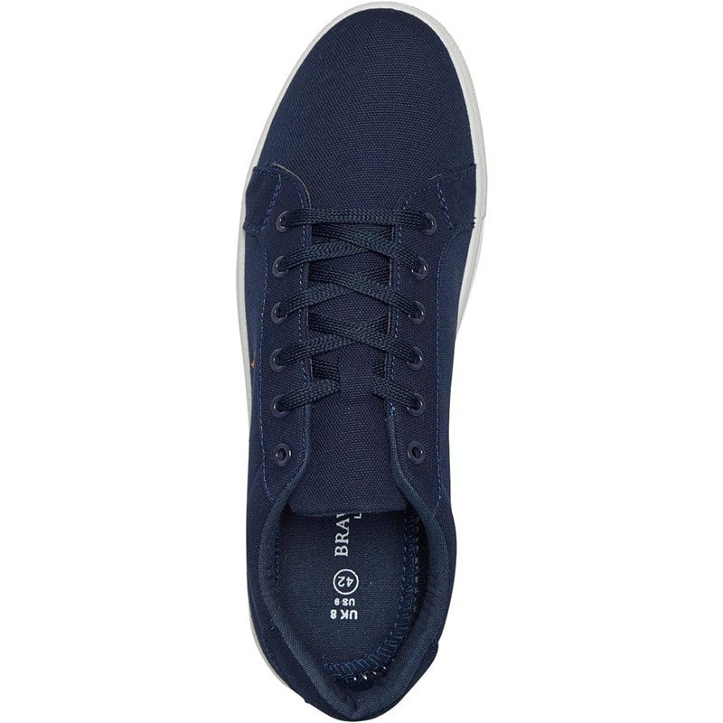 Brave Soul Mens Kite Eagle Canvas Pumps Navy - Image 4