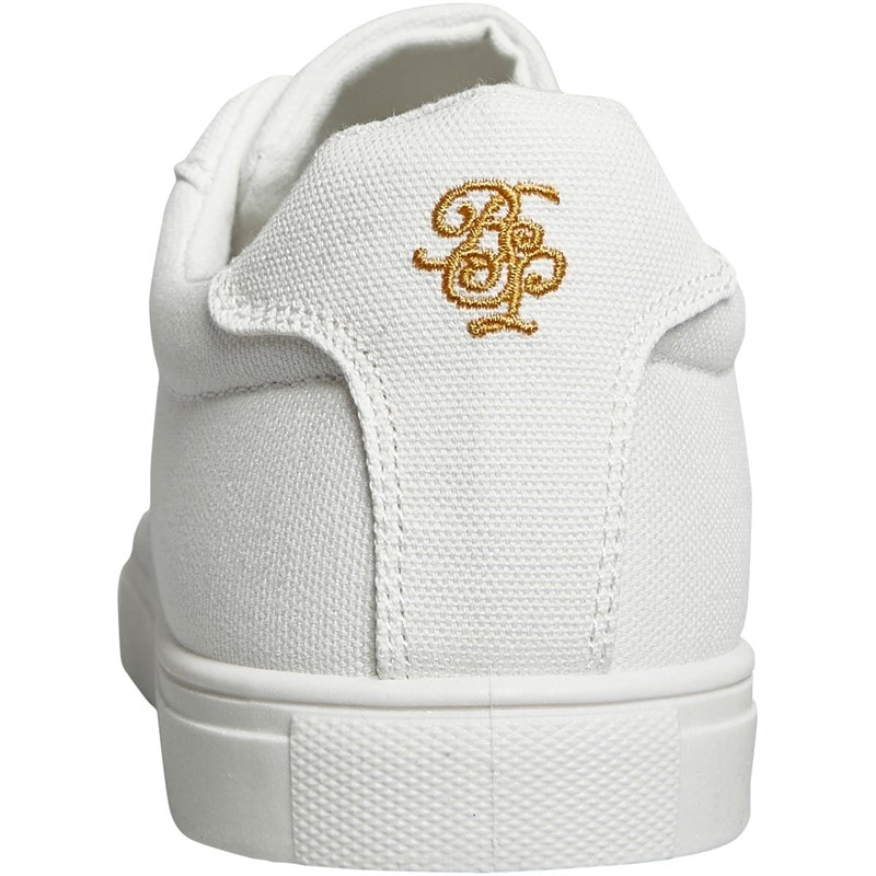 Brave Soul Mens Kite Eagle Canvas Pumps White Mono - Image 3