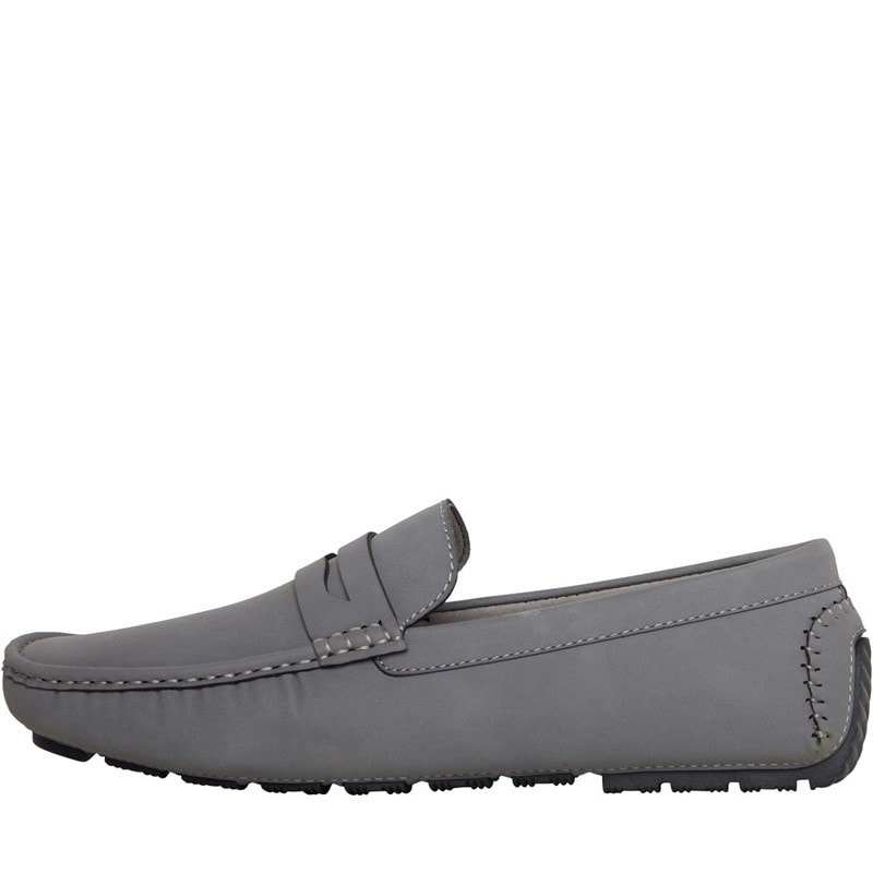 Brave Soul Mens Web Loafers Grey