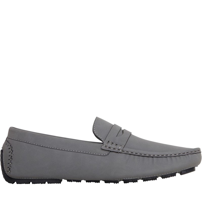 Brave Soul Mens Web Loafers Grey - Image 5