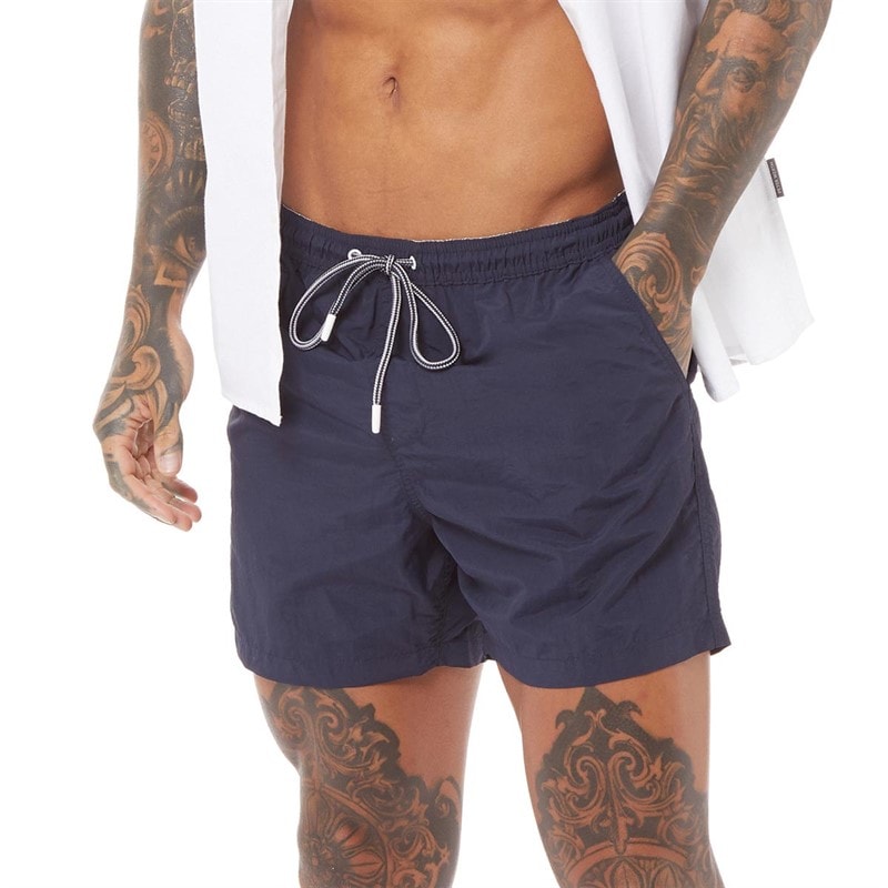 Brave Soul Mens Pier Swim Shorts Navy - Image 1