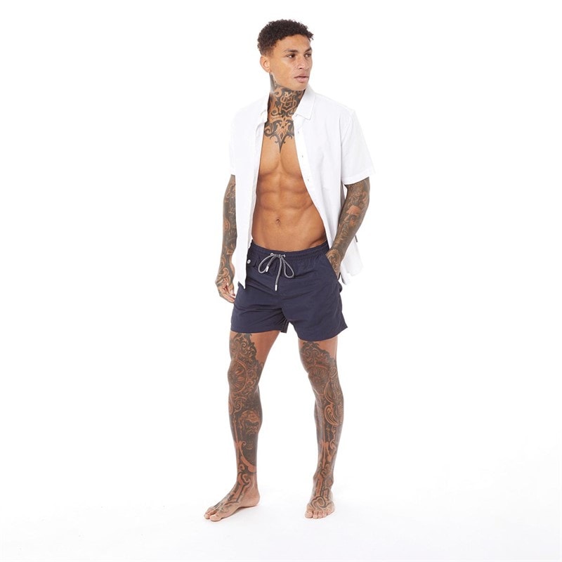 Brave Soul Mens Pier Swim Shorts Navy - Image 4
