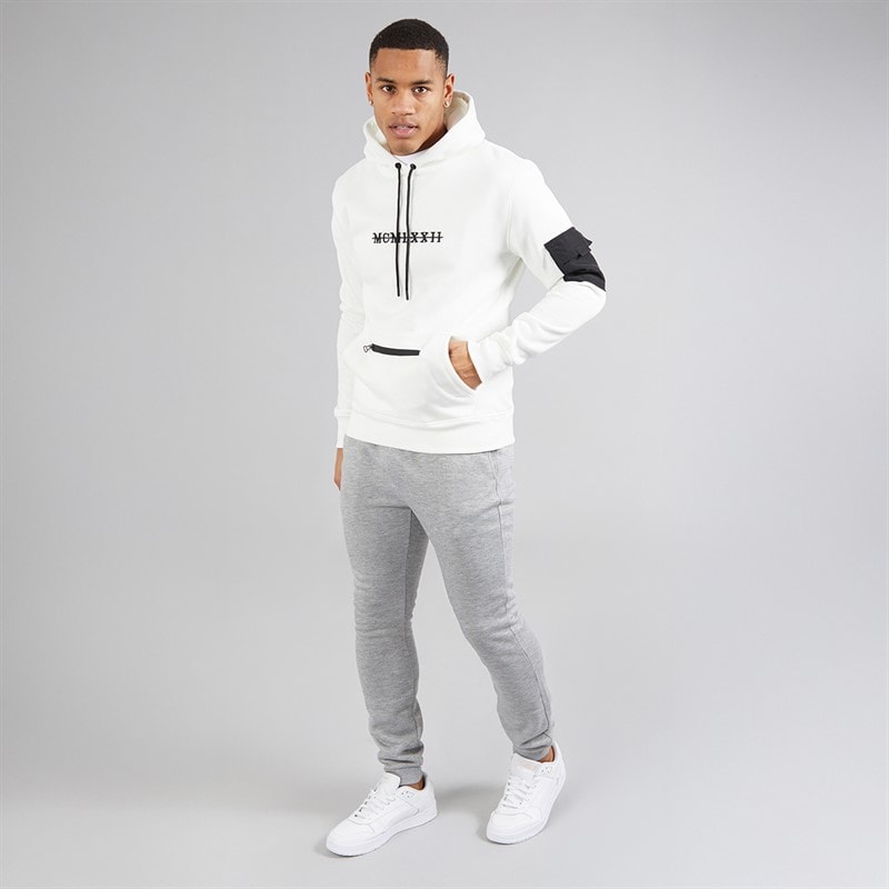 Brave Soul Mens Willas Joggers Light Grey Marl - Image 4