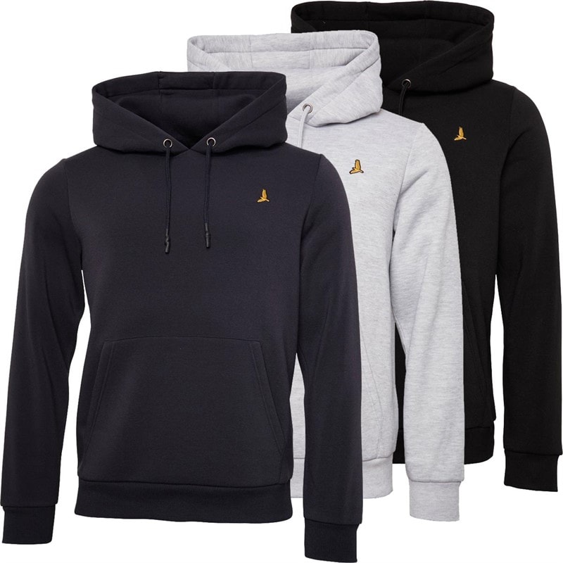 Brave Soul Mens Howard Three Pack Hoodies Black/Grey/Navy