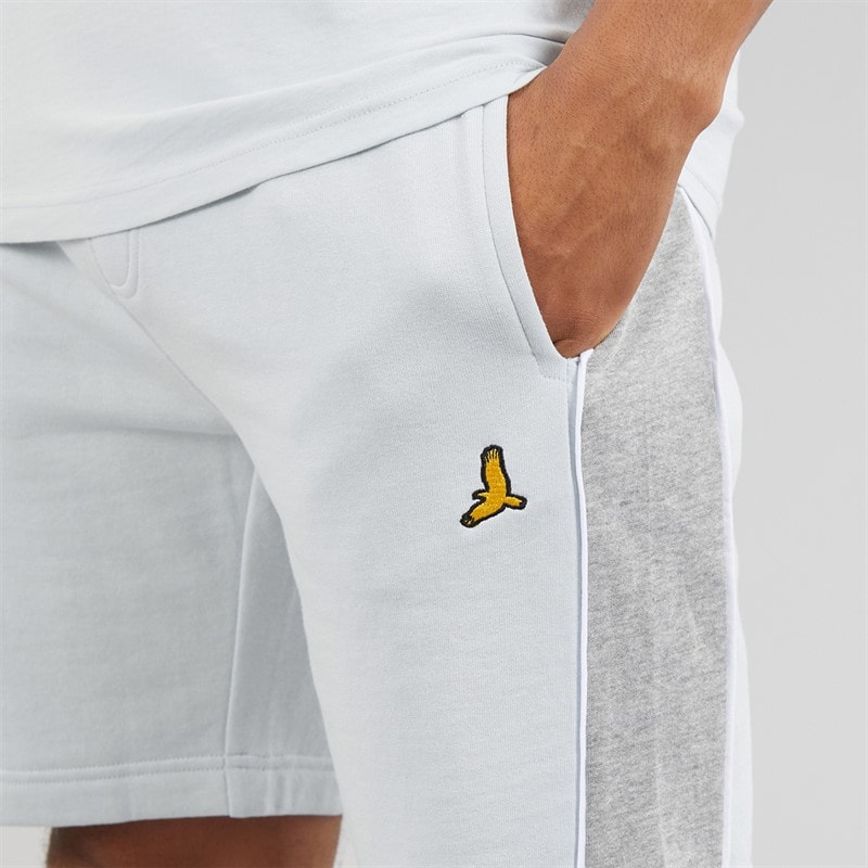 Brave Soul Mens Rowan T-Shirt And Shorts Set Baby Blue/Light Grey Marl - Image 5