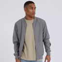 Brave Soul Mens Sanjay Bomber Jacket Light Grey