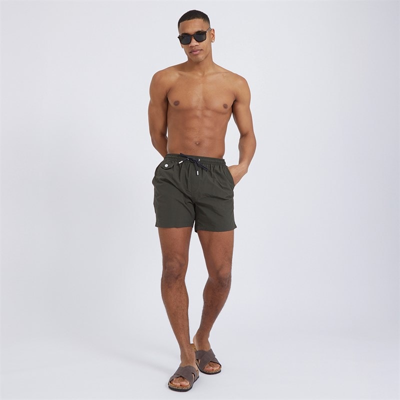 Brave Soul Mens Pier Swim Shorts Khaki - Image 3