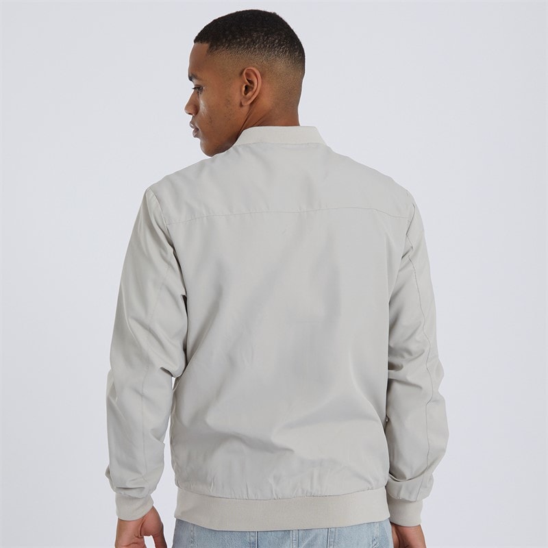 Brave Soul Mens Sanjay Bomber Jacket Stone - Image 2