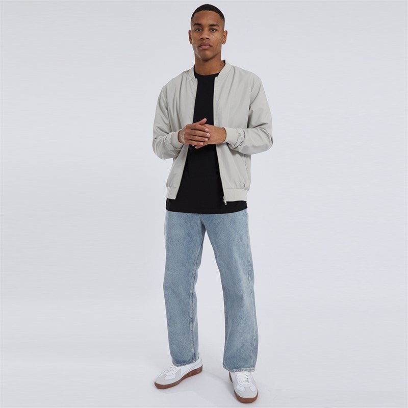 Brave Soul Mens Sanjay Bomber Jacket Stone - Image 4
