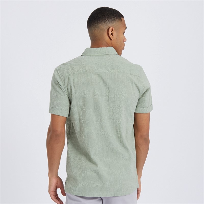 Brave Soul Mens Gilles Short Sleeve Shirt Mint - Image 2