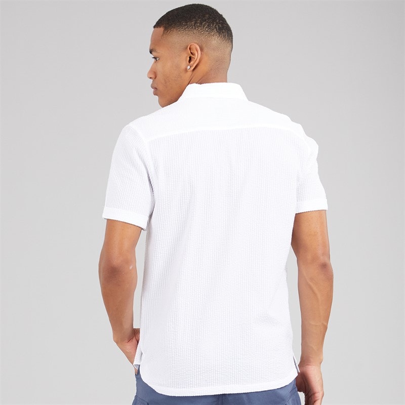 Brave Soul Mens Gilles Short Sleeve Shirt White - Image 2