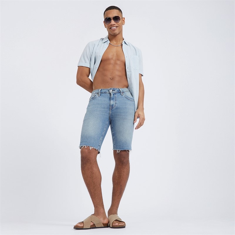 Brave Soul Mens Gilles Short Sleeve Shirt Baby Blue - Image 4