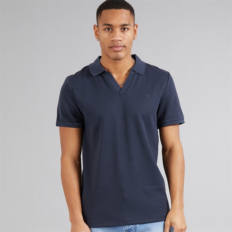 Brave Soul Mens Cadby Polo Shirt Navy - Image 1