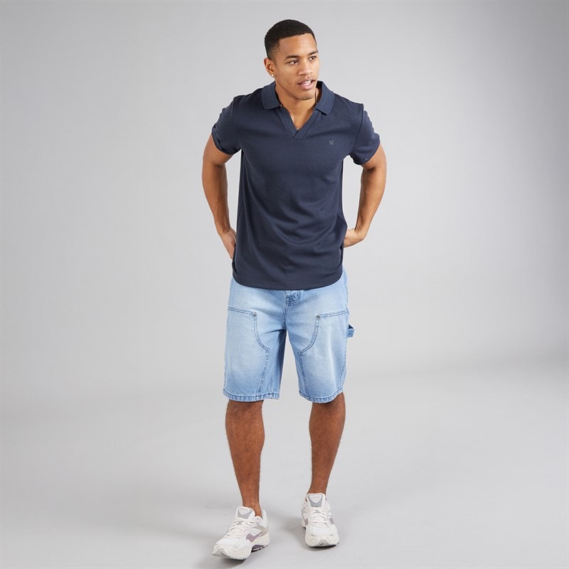 Brave Soul Mens Cadby Polo Shirt Navy - Image 4