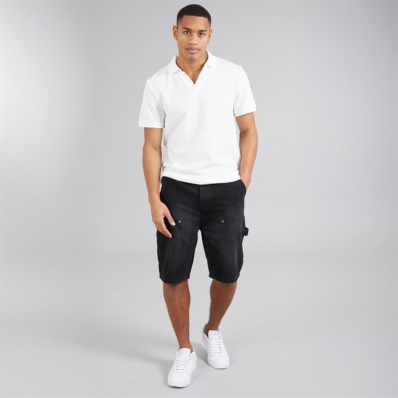 Brave Soul Mens Cadby Polo Shirt Cream/Washed Sage - Image 4
