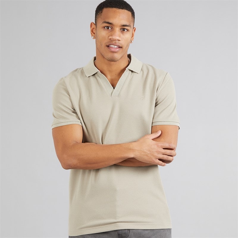 Brave Soul Mens Cadby Polo Shirt Light Sand - Image 1