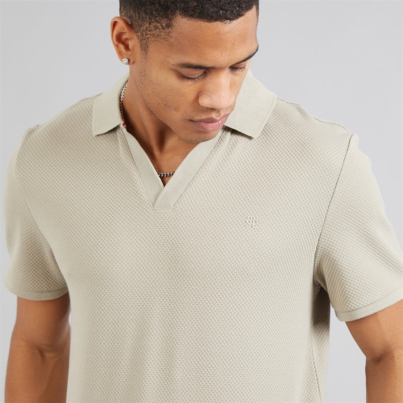 Brave Soul Mens Cadby Polo Shirt Light Sand - Image 3