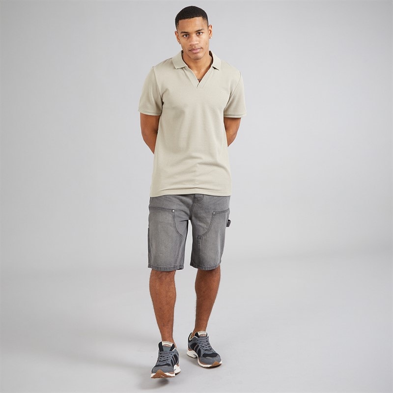 Brave Soul Mens Cadby Polo Shirt Light Sand - Image 4