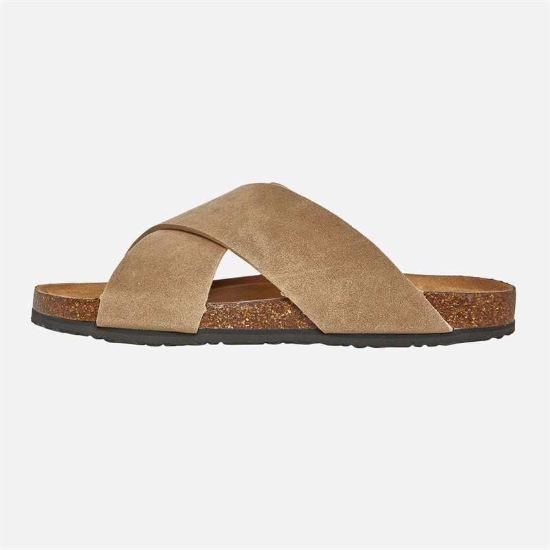 Brave Soul Mens Dawson Cross Strap Sandals Desert Taupe - Image 2