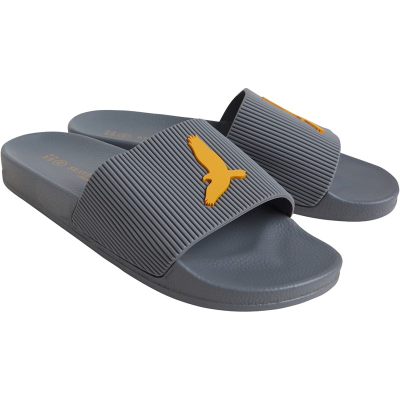 Brave Soul Mens Falcon Slides Frost Grey/Gold - Image 1