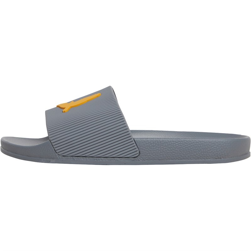 Brave Soul Mens Falcon Slides Frost Grey/Gold - Image 2