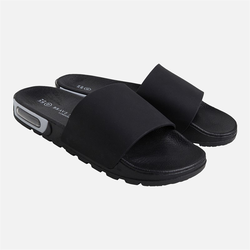 Brave Soul Mens Energy Slides Black/White