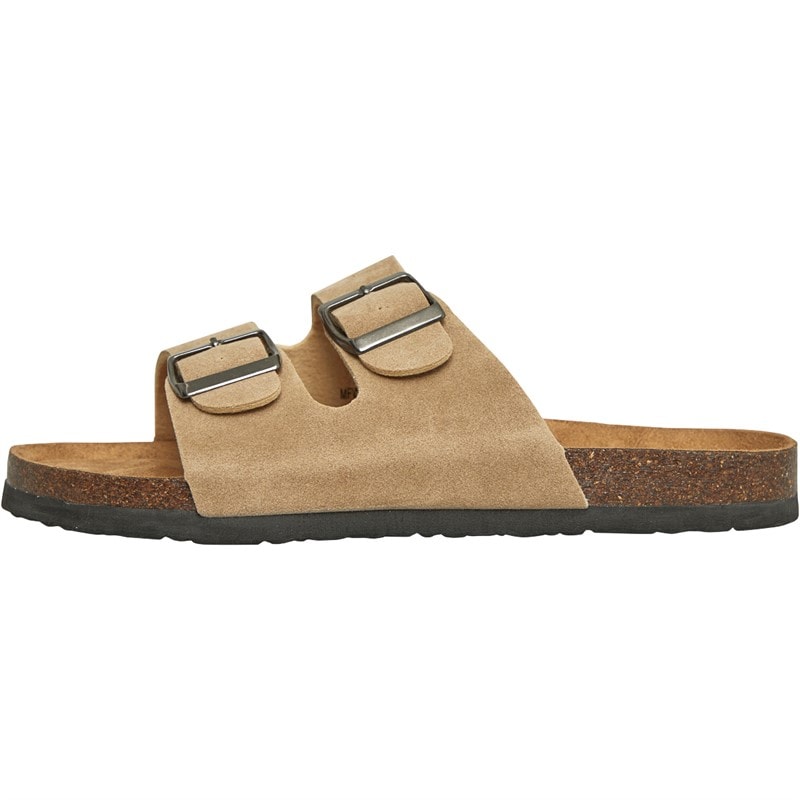 Brave Soul Mens Anthony Double Buckle Sandals Desert Taupe - Image 2