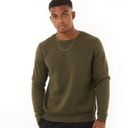Brave Soul Mens Retina Sweatshirt Khaki