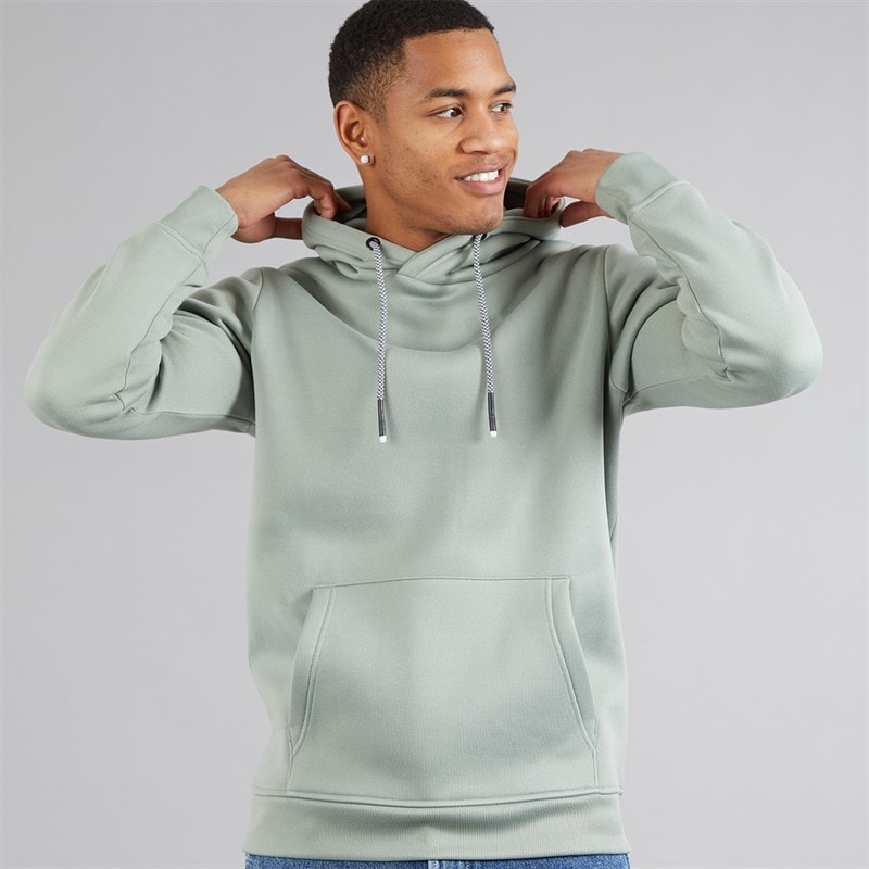 Brave Soul Mens Zoid Hoodie Minral Green
