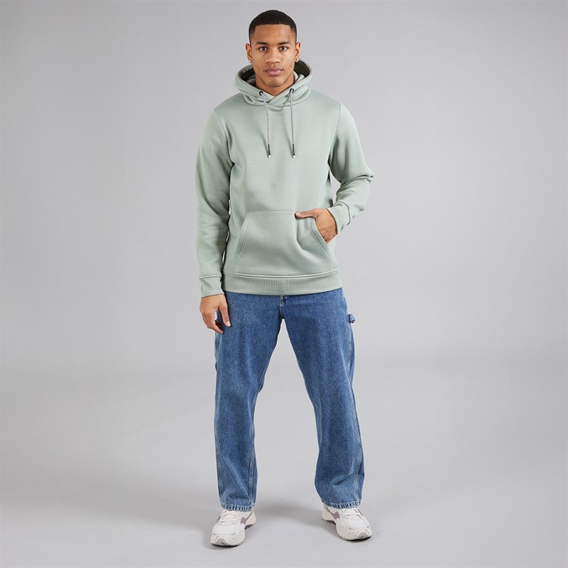 Brave Soul Mens Zoid Hoodie Minral Green - Image 4