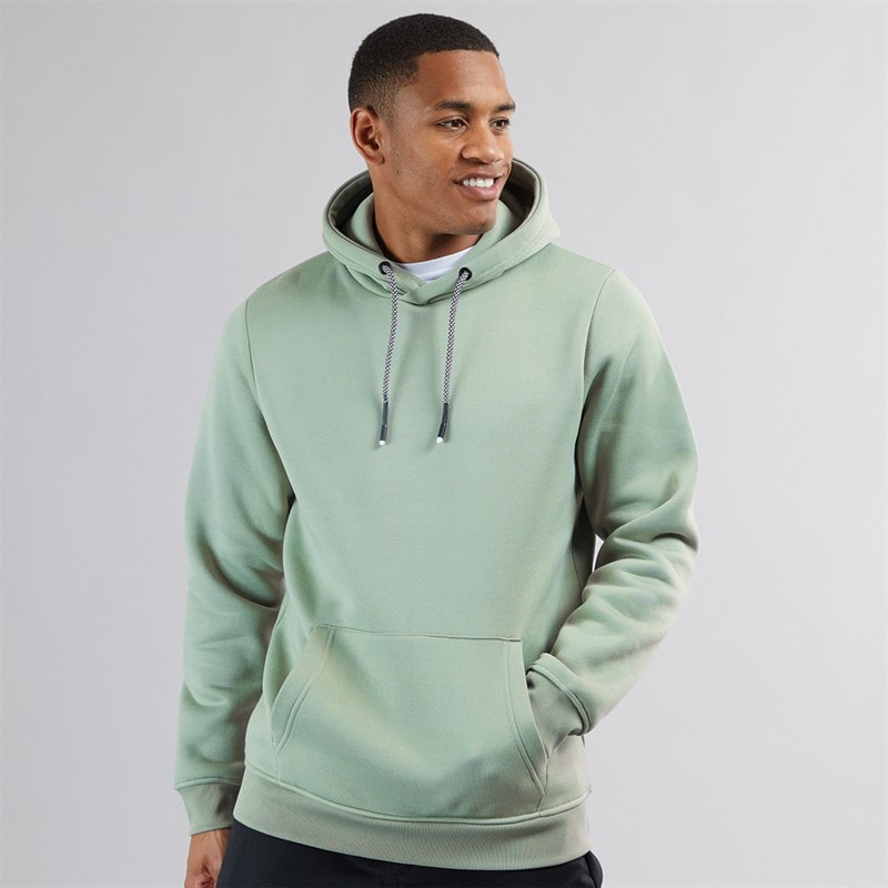 Brave Soul Mens Zoid Hoodie Minral Green - Image 5
