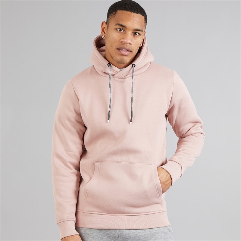 Brave Soul Mens Zoid Hoodie Dusty Pink - Image 1