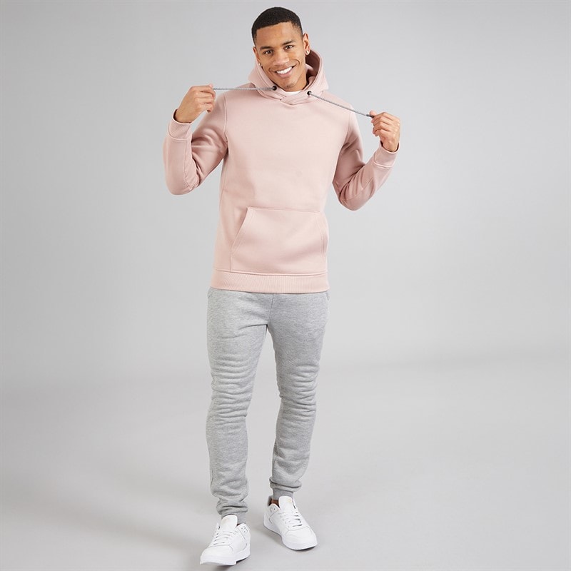 Brave Soul Mens Zoid Hoodie Dusty Pink - Image 4