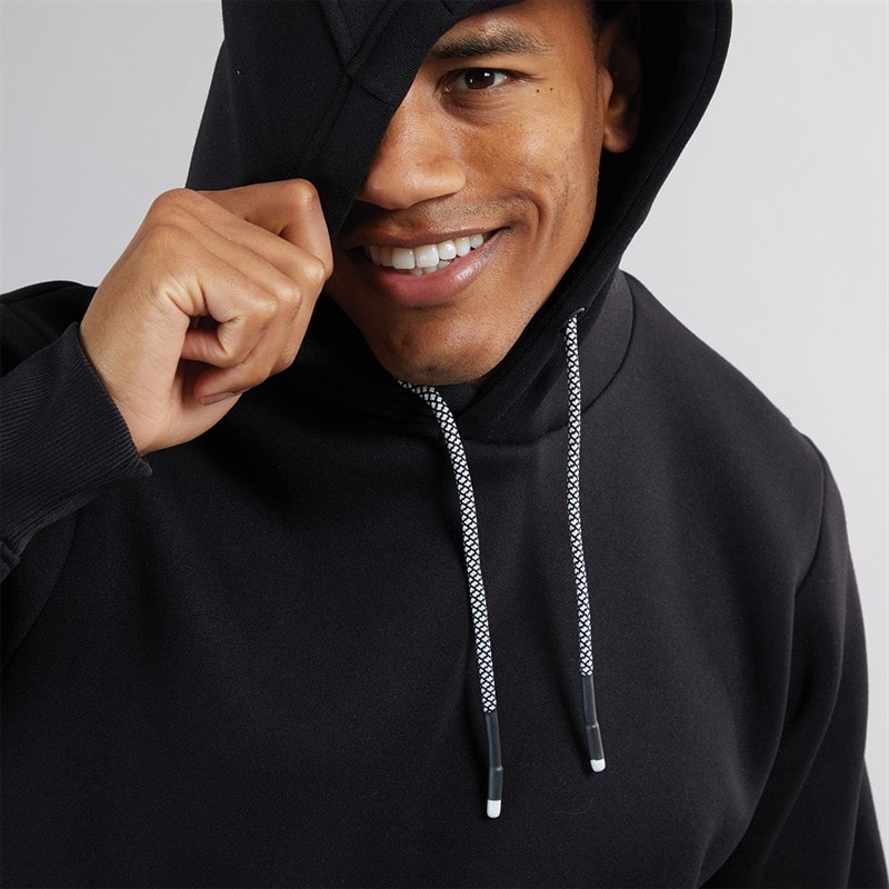Brave Soul Mens Zoid Hoodie Jet Black - Image 3