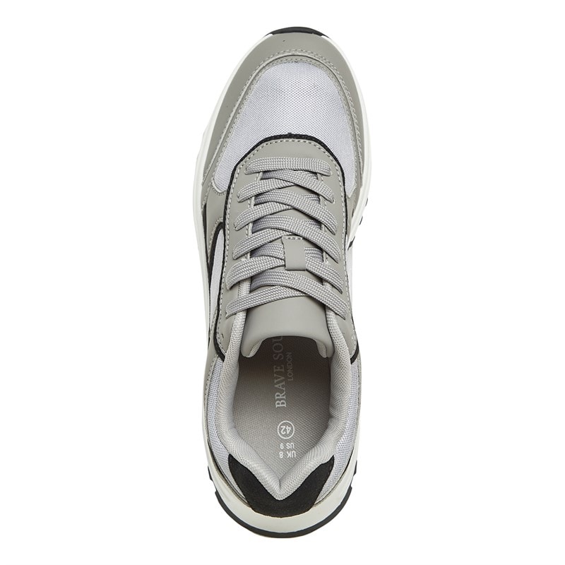 Brave Soul Mens Rango Trainers Charcoal/Grey - Image 4